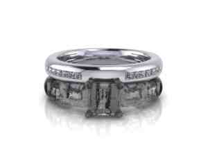 18ct White Gold Diamond Fitted Wedding Band