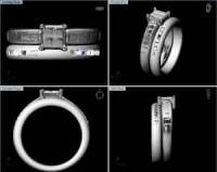 14 Stone Wedding Ring CAD Model