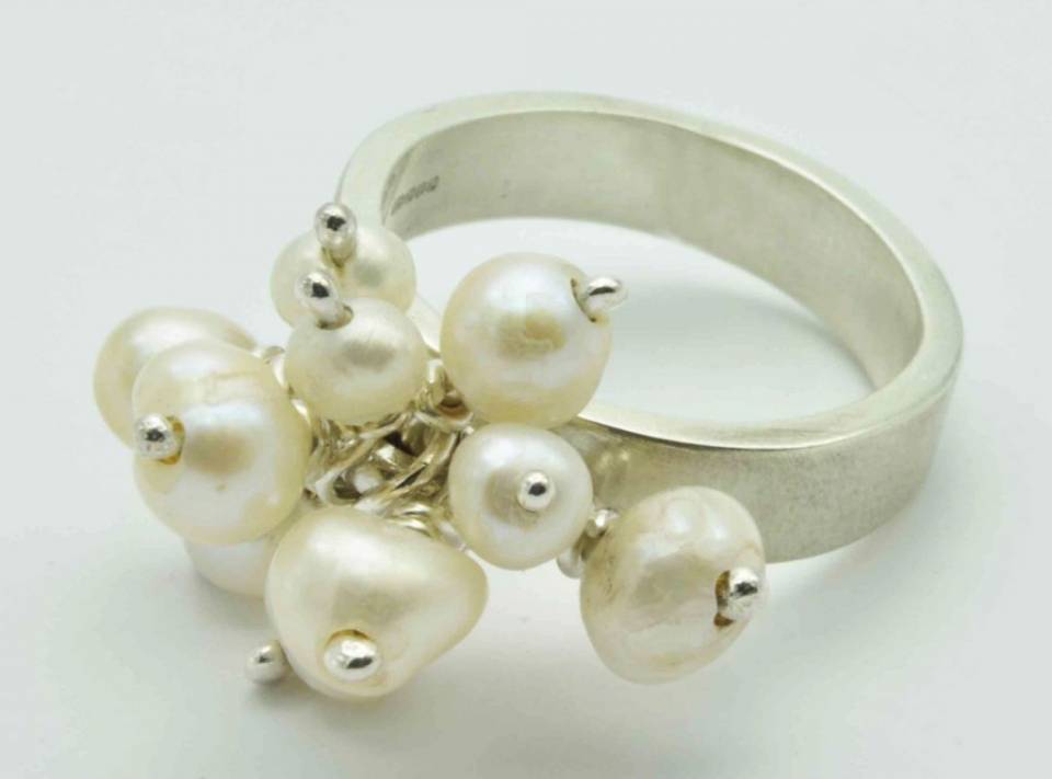 Pearl Cluster Ring