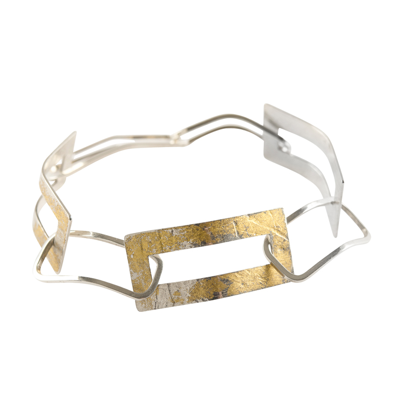 Gold Leaf Frame Bracelet