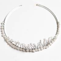 Pearl Crystal Twist Tiara