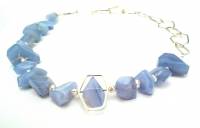 Chalcedony Pearl Hex Necklace £250
