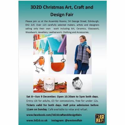 3d2d christmas art, craft and design fair