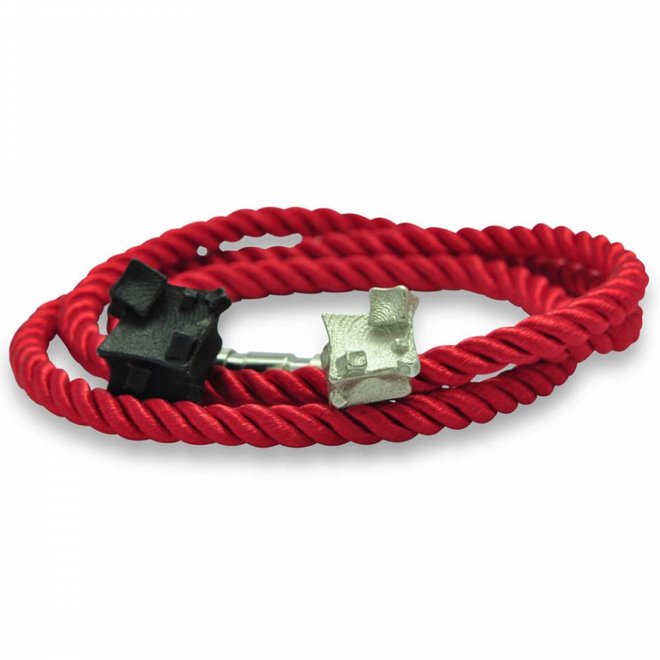 red rope single wrap bracelet