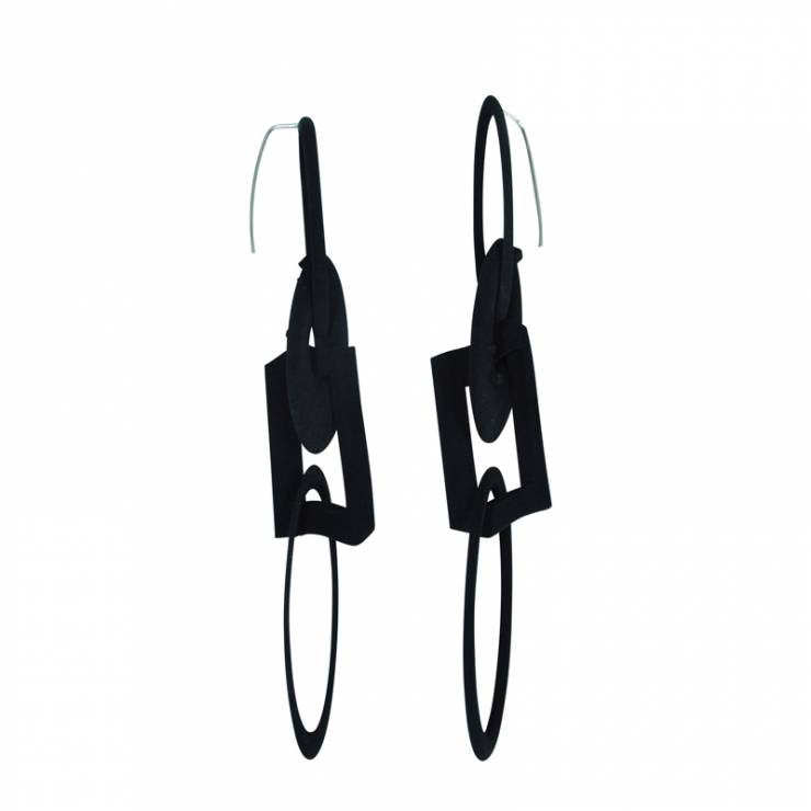3D chain earrings