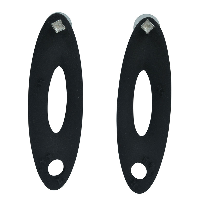 large black oval earrings