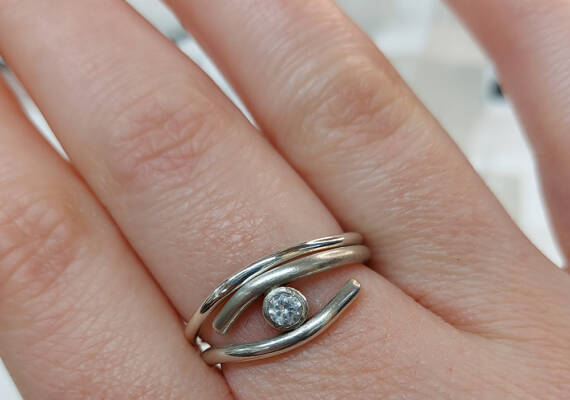 make your own wedding and engagement ring - silver eye ring