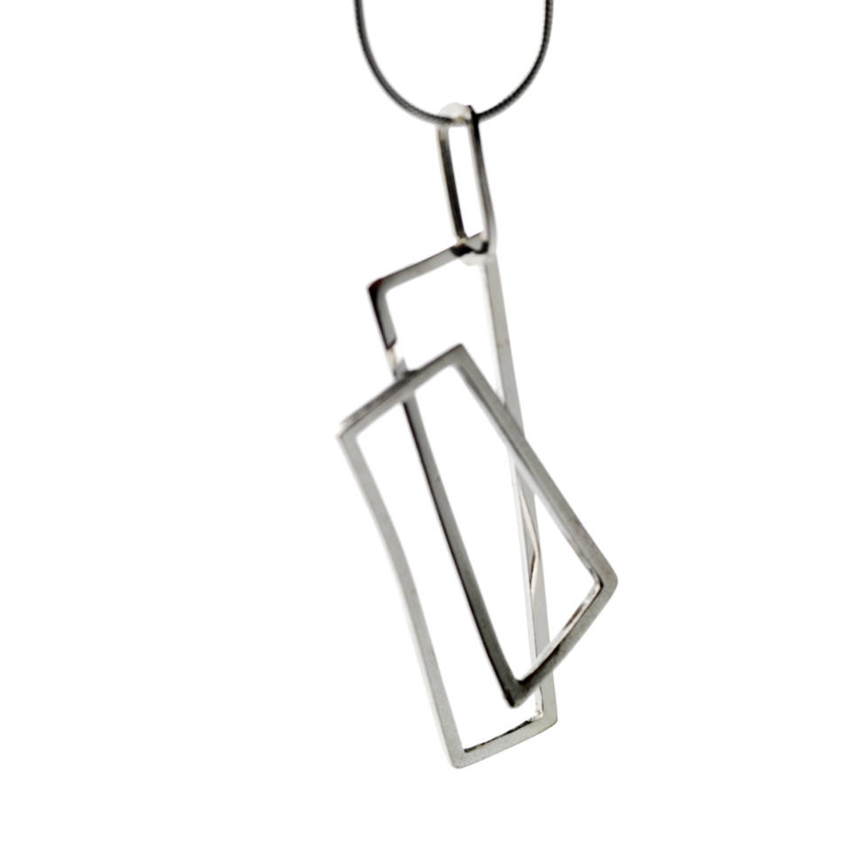 large component pendant - silver