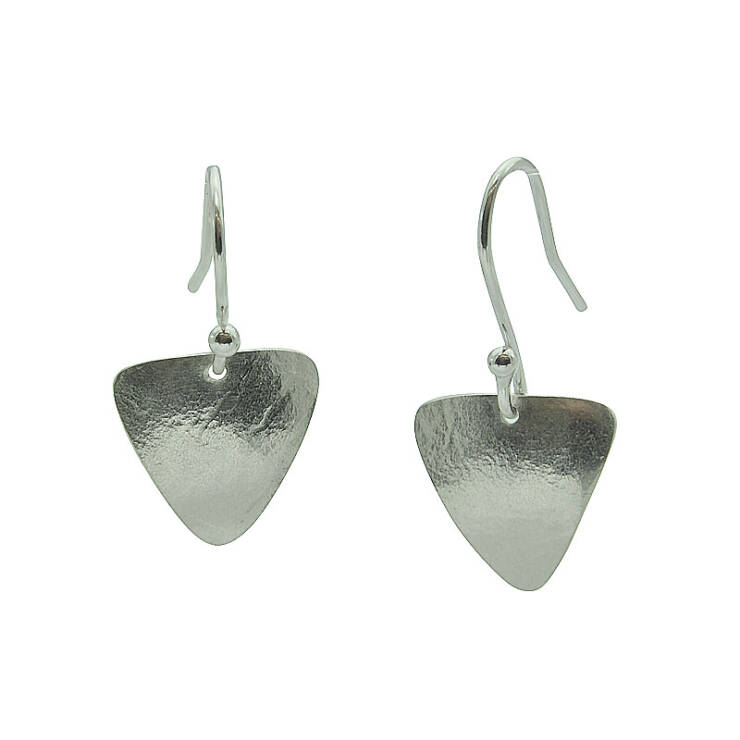 triangle rollered drop earrings