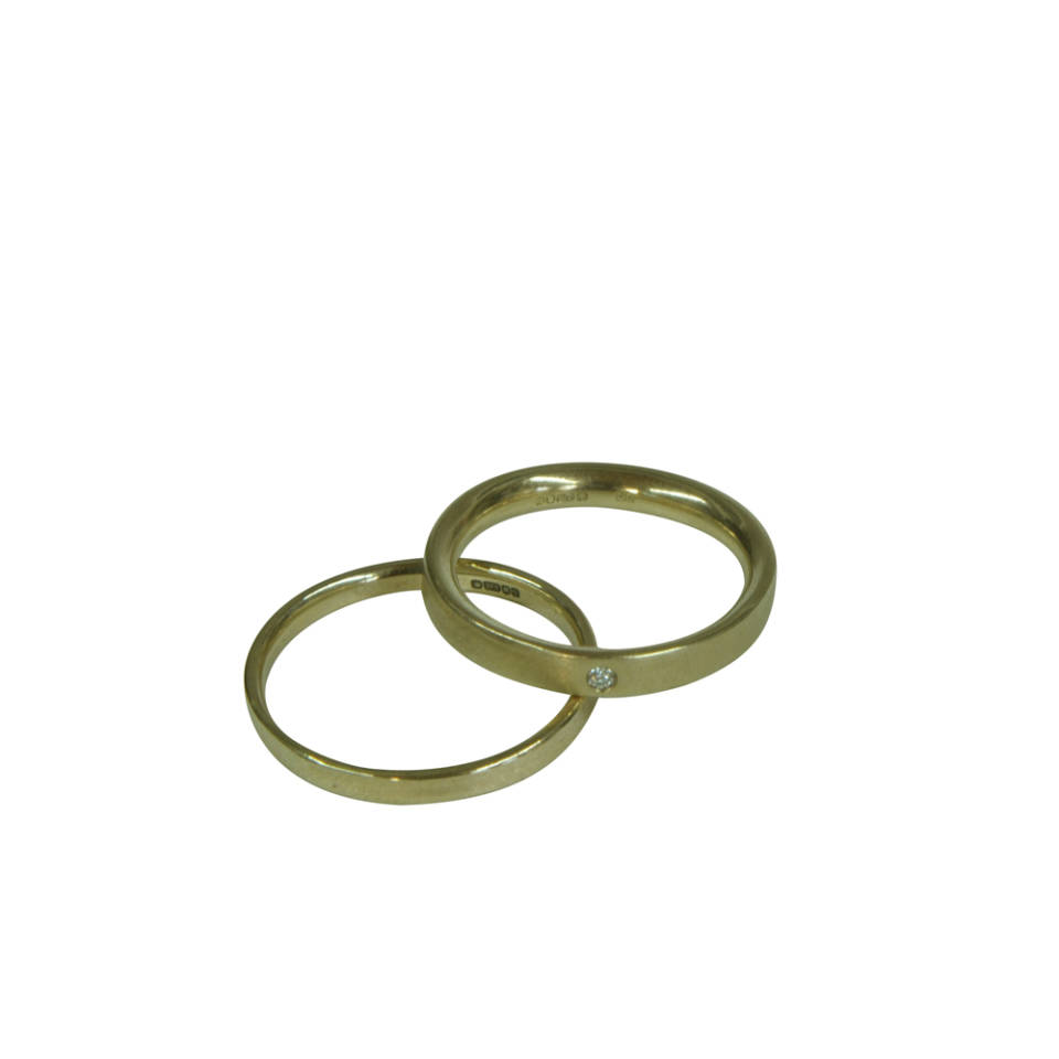 two gold rings