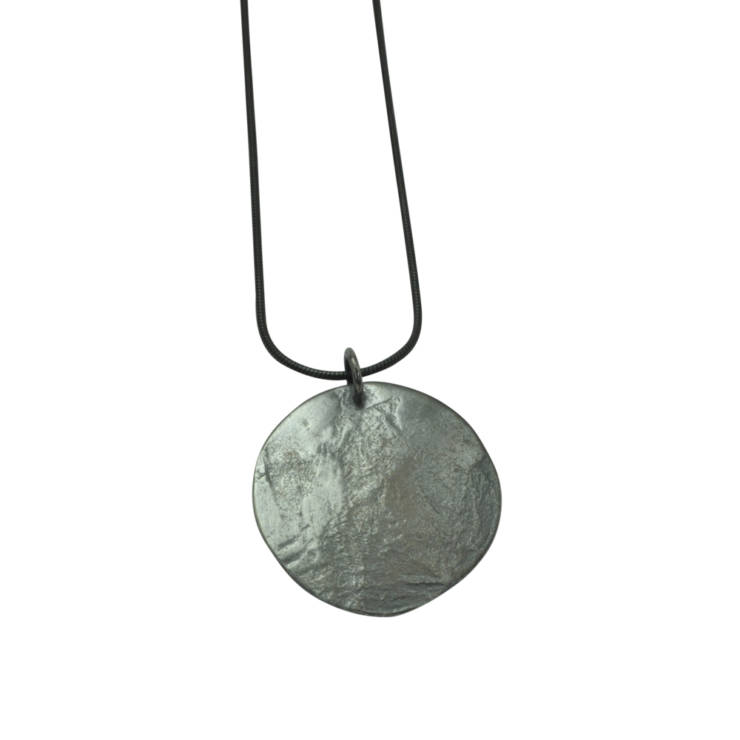 planet oxidised medallion pendant