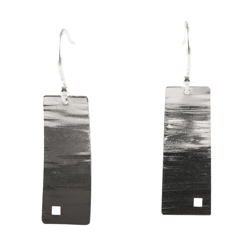 textured cut out drop earrings