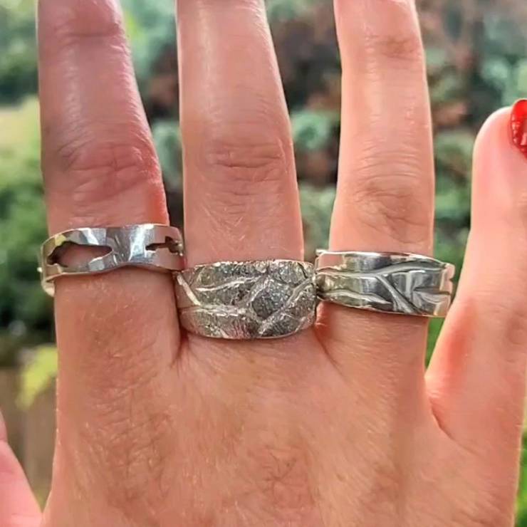 natural world silver rings