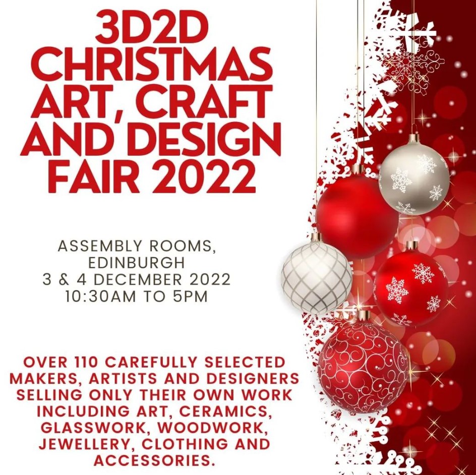 Christmas in Edinburgh 3D2D Art, Craft and Design Fair Genna