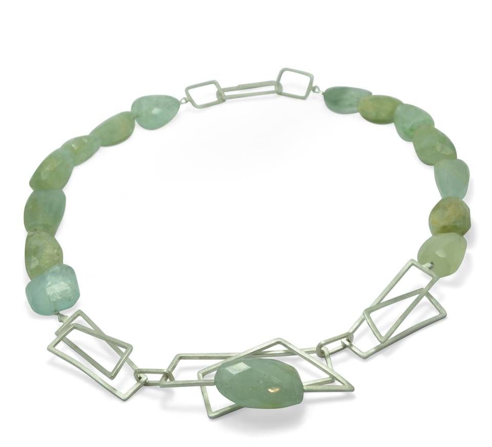 aquamarine component statement neckpiece