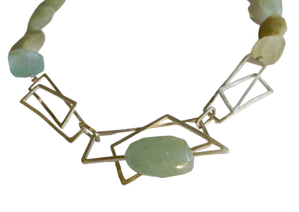 Aquamarine component statement neckpiece